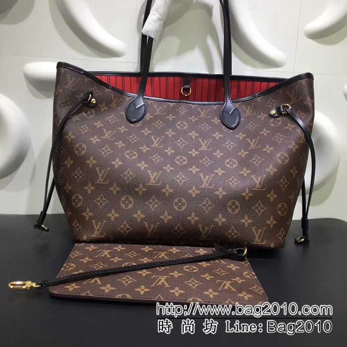 路易威登LV頂級原單M40995老花配黑邊 Neverfull 經典手袋 YDH1311